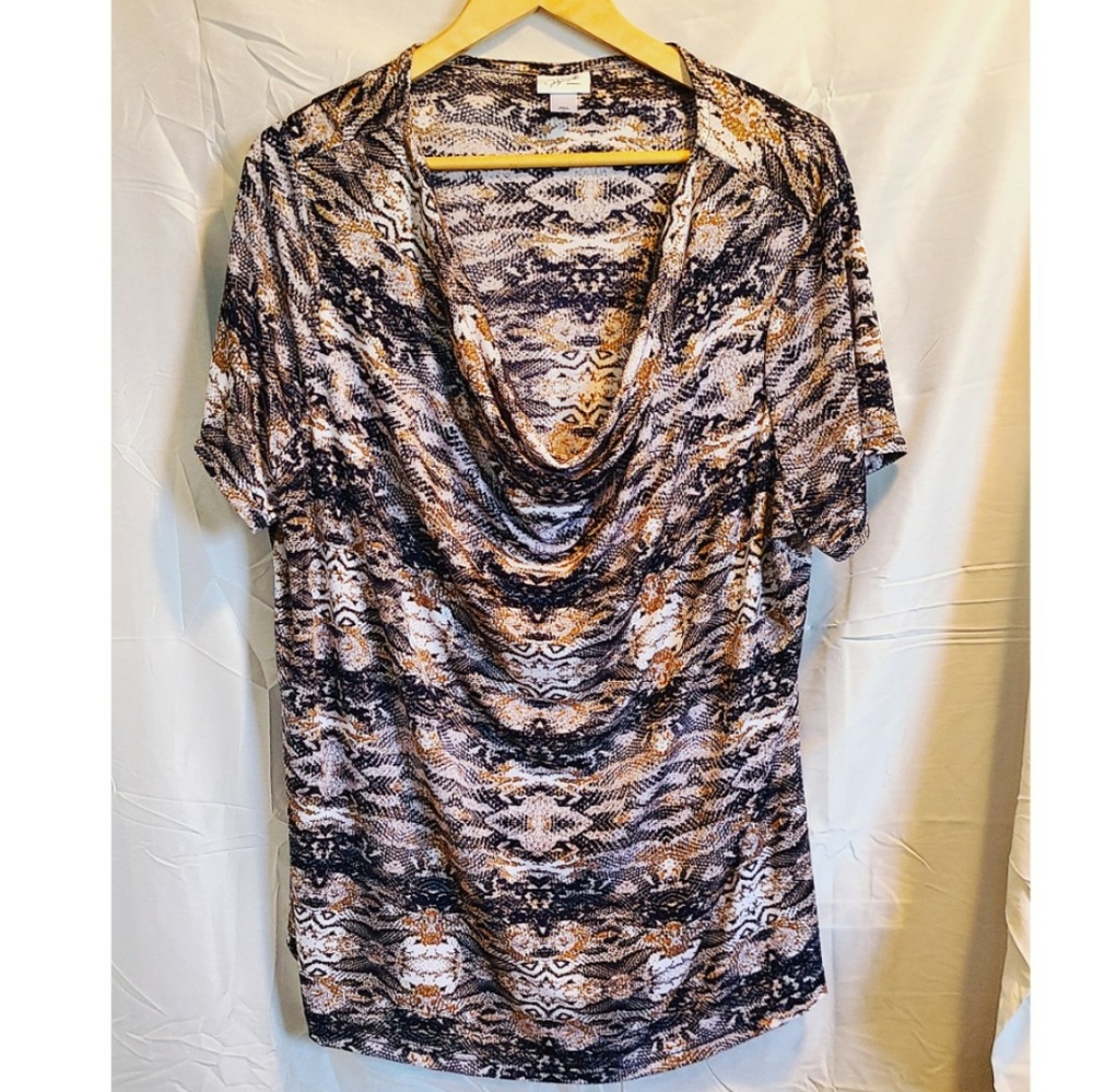 Plus Jacqueline Smith/Brown and Cream Tuni…